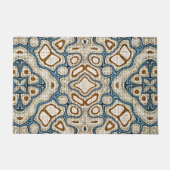 Paillasson Terracotta Brown Rouge Turquoise Bleu Orient Art t (Devant)