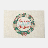 Paillasson Terre côtière de Noël Tropical Sea Shell Wreath - (Devant)