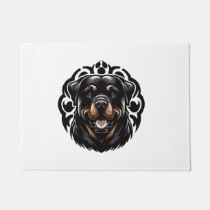 Paillasson Tête de chien Rottweiler
