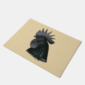 Paillasson Tête de Rooster Ayam Cemani (Incliné)