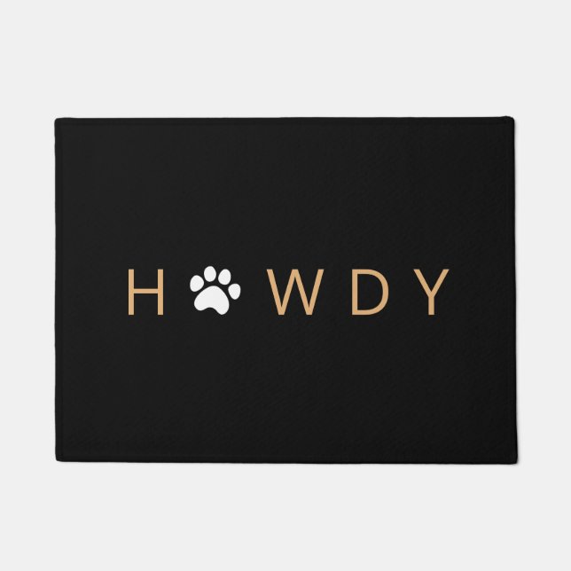Paillasson Texas Howdy Pet Paw Welcome Porte Mat (Devant)