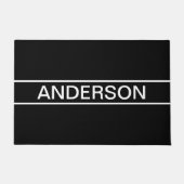 Paillasson Texte personnalisable | Bold Modern Black & White (Devant)