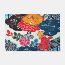 Textile japonais kimono Vintage (Bingata)