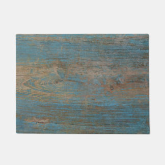 Paillasson Texture bleue en bois de plage de Faux