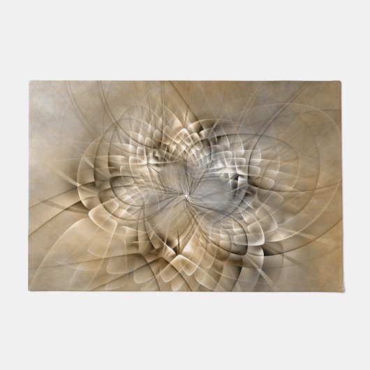 Paillasson Texture d'art fractal moderne abstrait Tons de Ter (Devant)