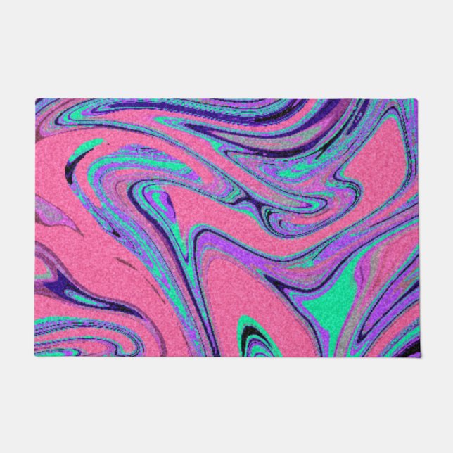 Paillasson Texture de marbre Motif mûre (Devant)