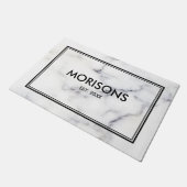 Paillasson Texture en pierre de marbre blanc et gris (Incliné)