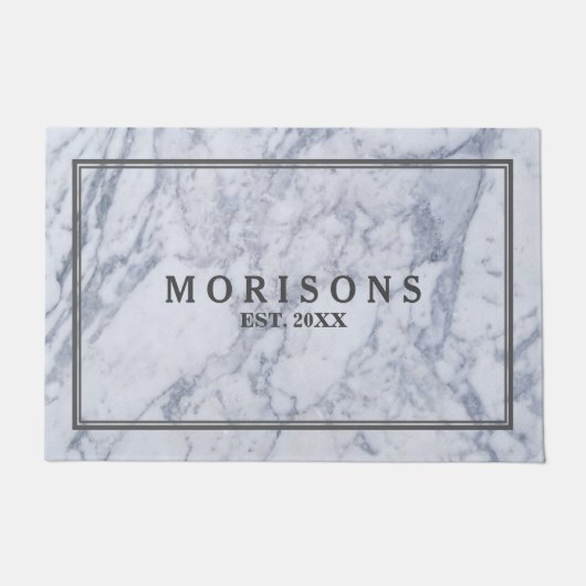 Paillasson Texture en pierre de marbre gris (Devant)
