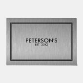 Paillasson Texture métallique grise Imprimer Cadre noir (Devant)