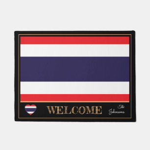 Paillasson Thaïlande et Thaïlande Flag house mats/sports Welc