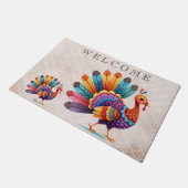 Paillasson Thanksgiving Bright Feathers Turquie Doormat (Incliné)