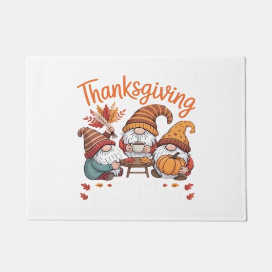 Paillasson Thanksgiving Gnome Fall Leopard Turkey Essentiel T (Devant)