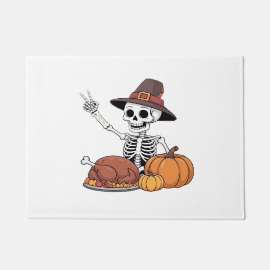 Paillasson Thanksgiving X-ray Skeleton Funny Rock Hand Fall L (Devant)