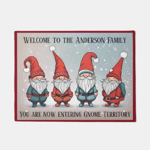 Paillasson Thème de Noël - Quatre Gnomes Accueillants