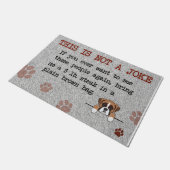 Paillasson This Is Not A Joke Doormat, Dog (Incliné)