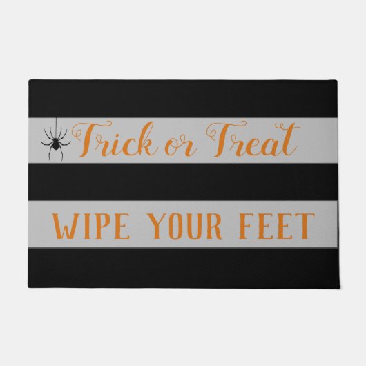 Paillasson Ticket ou traitement essuyer vos pieds Halloween (Devant)