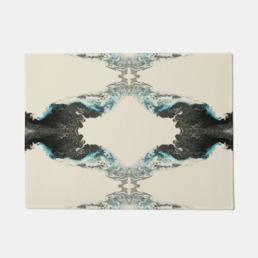 Paillasson Tidal Echoes — Abstract Fluid Ink Pattern (Devant)