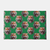 Paillasson Tiger Head Pattern Design Green  (Devant)