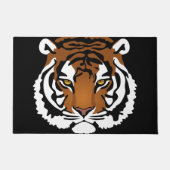 Paillasson Tigre, chat sauvage sur noir (Devant)