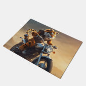 Paillasson Tigre chevauchant une moto (Incliné)
