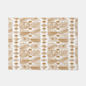 Paillasson Tissu de la tribu des Caraïbes : blanc, or (Devant)