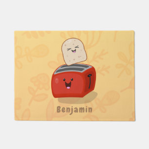 Paillasson Toast de Cute kawaii et dessin animé de grille-pai