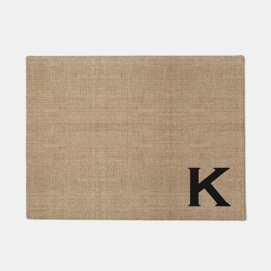 Paillasson Toile de jute de monogramme (Devant)