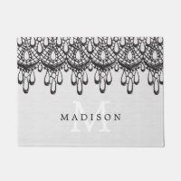 Toile grise fascinante élégante et monogramme noir