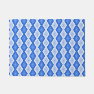 Paillasson Tons de motif de diamant bleu