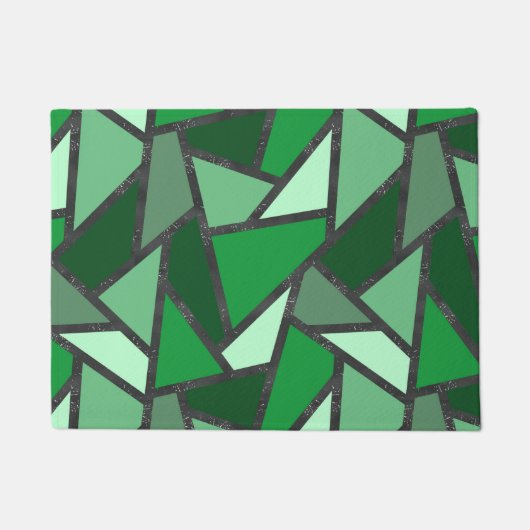 Paillasson Tons de motif en vitrail vert (Devant)