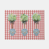 Paillasson Topiacées Bleu et Blanc Ginger Jar Doormat Rug (Devant)