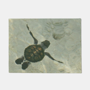 Paillasson Tortue de mer de bébé nageant à la mer