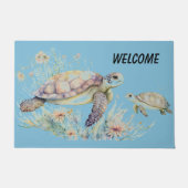 Paillasson Tortue de mer et bébé (Devant)