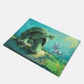 Paillasson Tortue et l'art de lièvres (Incliné)