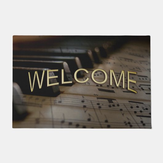 Paillasson Touches de piano de musique antique (Devant)