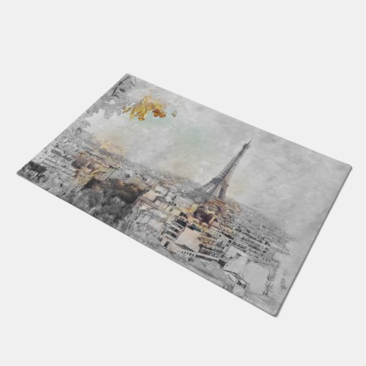Paillasson Tour Eiffel Paris Porte-mat | Terre idique (Incliné)