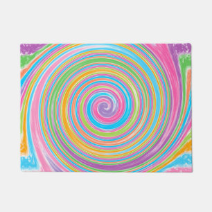 Paillasson Tourbillon arc-en-ciel coloré