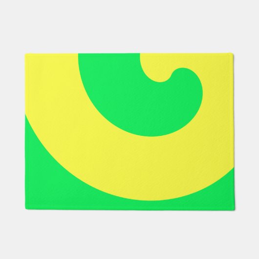 Paillasson Tourbillon Extraordinaire jaune et vert (Devant)