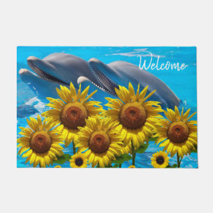 Paillasson Tournesol Dauphin Porte Mat