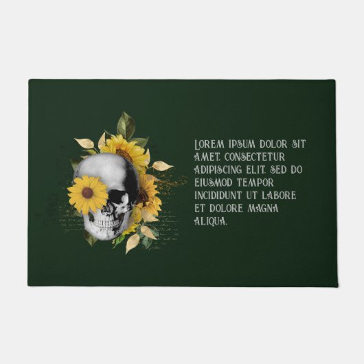 Paillasson Tournesol gothique Squelette mat (Devant)
