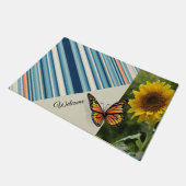 Paillasson Tournesol Papillon à rayures porte Mat (Incliné)