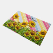 Paillasson Tournesol Papillon Bumblebee Porte Mat (Incliné)