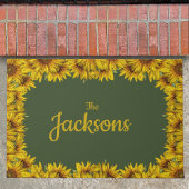 Paillasson Tournesol Personnalisé Bordé