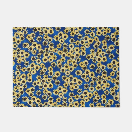 Paillasson Tournesol sur la natte bleue (Devant)