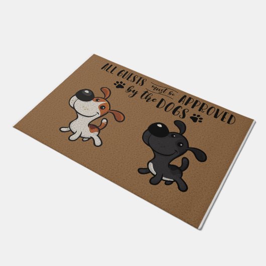 Paillasson Tous Les Clients Doivent Être Approuvés Par Chien, (Incliné)