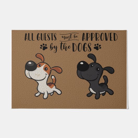 Paillasson Tous Les Clients Doivent Être Approuvés Par Chien, (Devant)
