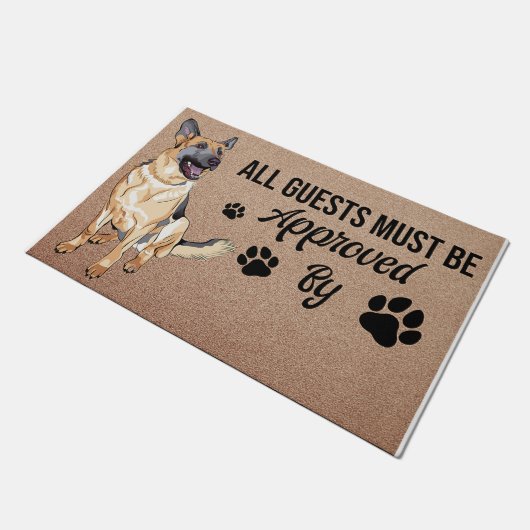 Paillasson Tous Les Clients Doivent Être Approuvés Par Nom De (Incliné)