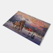 Paillasson Tous Les Coeurs Reviennent À La Maison Pour Noël (Incliné)