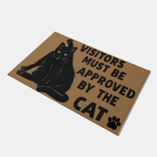 Paillasson Tous Les Visiteurs Doivent Être Approuvés Par Cat, (Incliné)