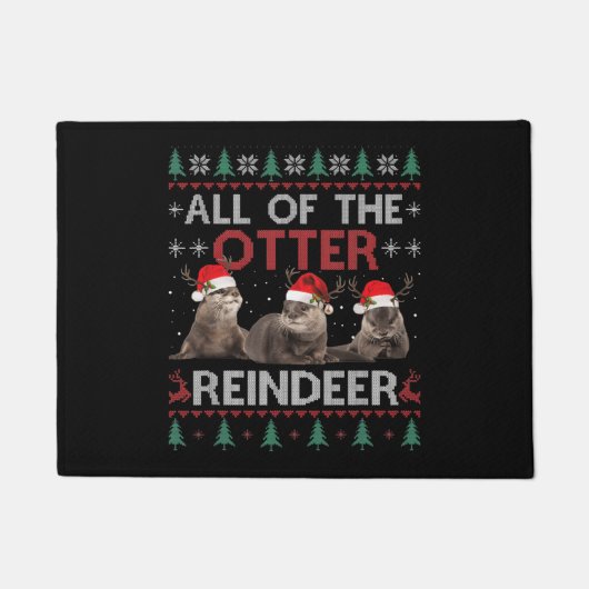 Paillasson Tous Otter Reindeer Noël Pjamas moches Noël (Devant)